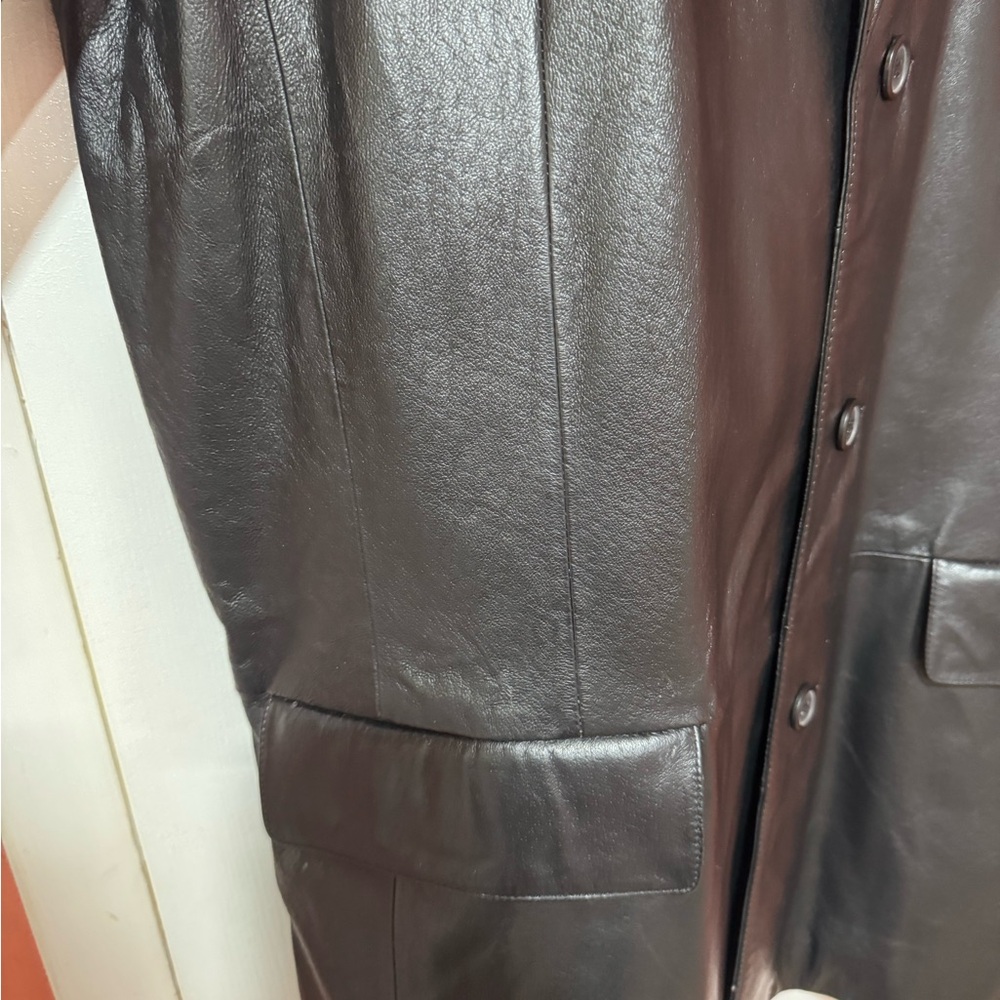 KS Men's Black Leather Jacket Size XL perfect condition - Picture 5 of 7